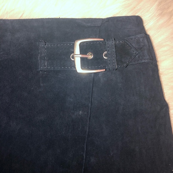 🔥HOST PICK MANGO SUEDE Navy Blue SUEDE Skirt NWT - Picture 3 of 8